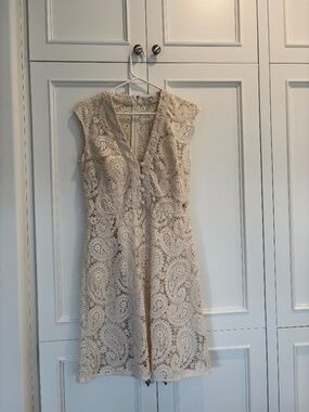 Guess Cream Paisley Lace Wedding or Summer Party dress